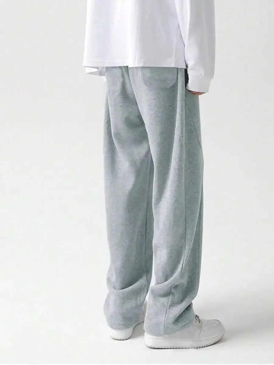 Mens Loose Drawstring Waist Sweatpants With Slant Pockets
Mens Loose Drawstring Waist Sweatpants With Slant Pockets