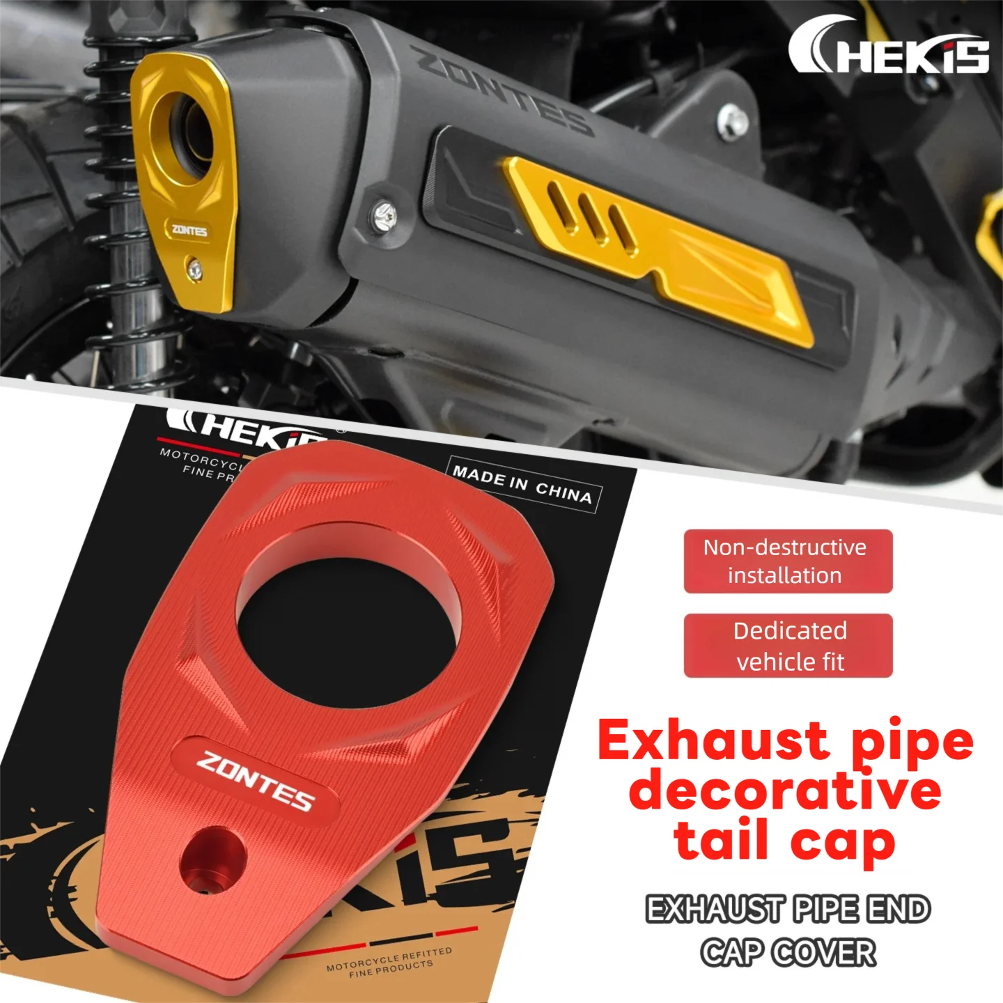 Chekis Is Suitable for the 2026 Model Zontes 368g V2 New Model 2026 Modification Parts, Exhaust Pipe End Decorative Cover, Rear Anti-Collision Cover, Aluminum Alloy Protective Cover
Chekis Is Suitable for the 2026 Model Zontes 368g V2 New Model 2026 Modification Parts, Exhaust Pipe End Decorative Cover, Rear Anti-Collision Cover, Aluminum Alloy Protective Cover
