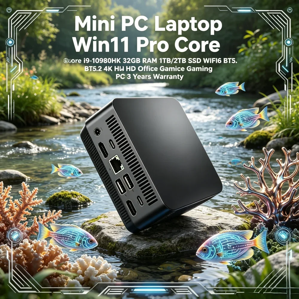 Mini PC Laptop Win11 Pro Core i9-10980HK 32GB RAM 1TB/2TB SSD WiFi6 BT5.2 4K HD Office Gaming 3-Year Warranty
Mini PC Laptop Win11 Pro Core i9-10980HK 32GB RAM 1TB/2TB SSD WiFi6 BT5.2 4K HD Office Gaming 3-Year Warranty