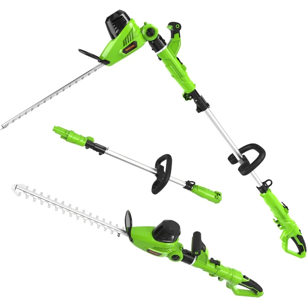 2 in 1 Electric Pole Hedge Trimmer, Power Hedge Trimmer with 18 inch Dual-Action Laser Cut & Adjustable Cutting Head, 4.8Amp, 6
2 in 1 Electric Pole Hedge Trimmer, Power Hedge Trimmer with 18 inch Dual-Action Laser Cut & Adjustable Cutting Head, 4.8Amp, 6