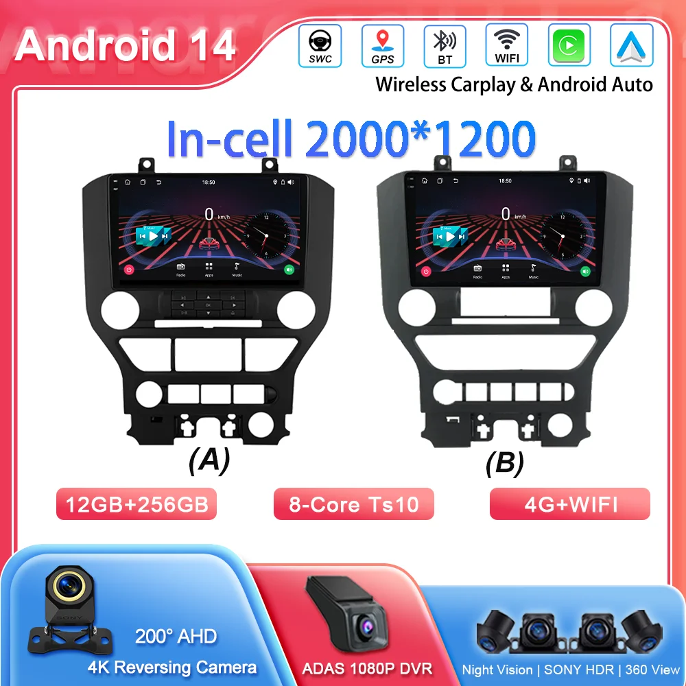 Car DVD Android 14 Radio Stereo For Ford Mustang S550 2014-2021 Auto Multimedia Player GPS Navigation Wireless Carplay Head Unit
Car DVD Android 14 Radio Stereo For Ford Mustang S550 2014-2021 Auto Multimedia Player GPS Navigation Wireless Carplay Head Unit