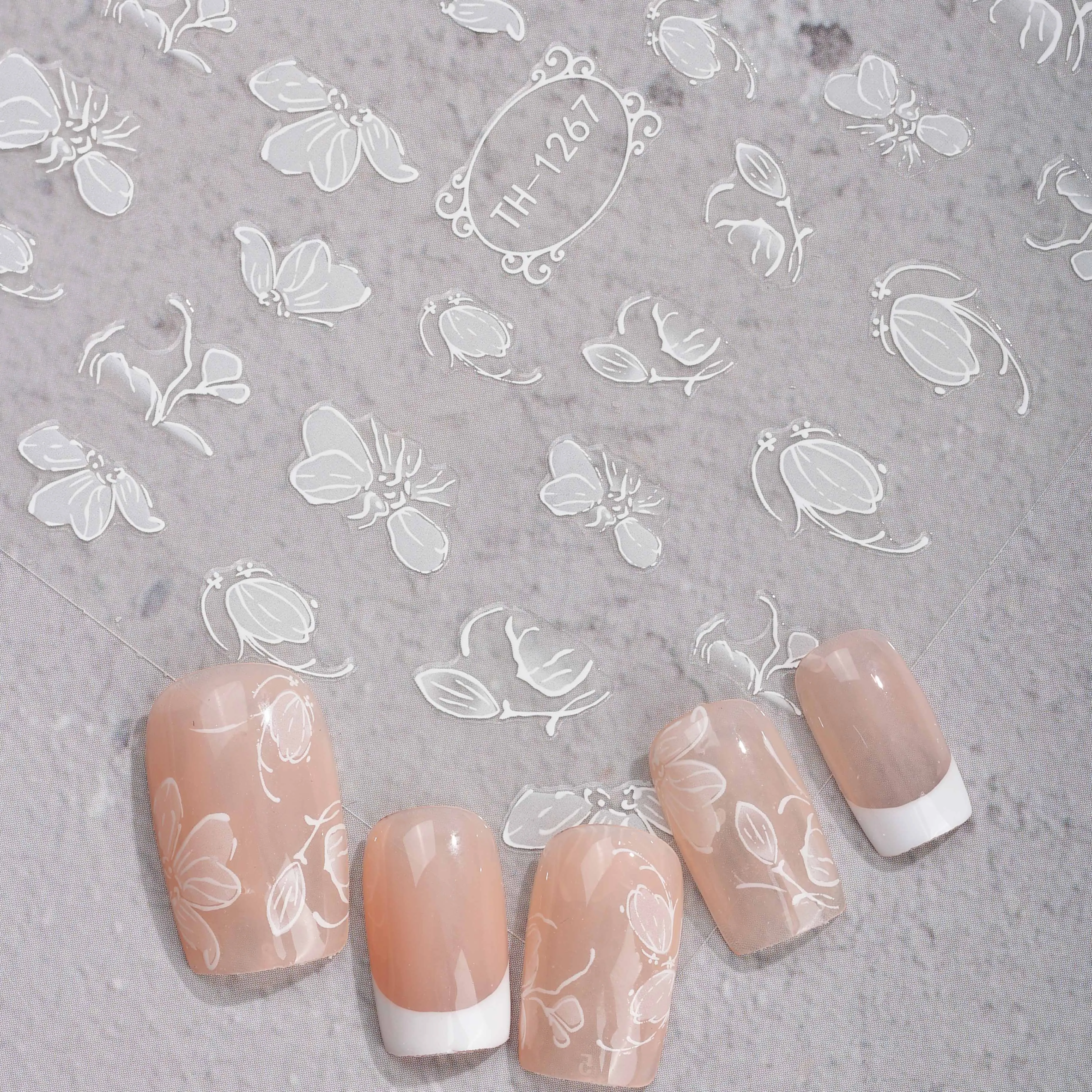 3D White Flower Nail Art Stickers Floral Butterfly Charm Adhesive Nail Sticker Elegant Wedding Bride Design Manicure Decal
3D White Flower Nail Art Stickers Floral Butterfly Charm Adhesive Nail Sticker Elegant Wedding Bride Design Manicure Decal