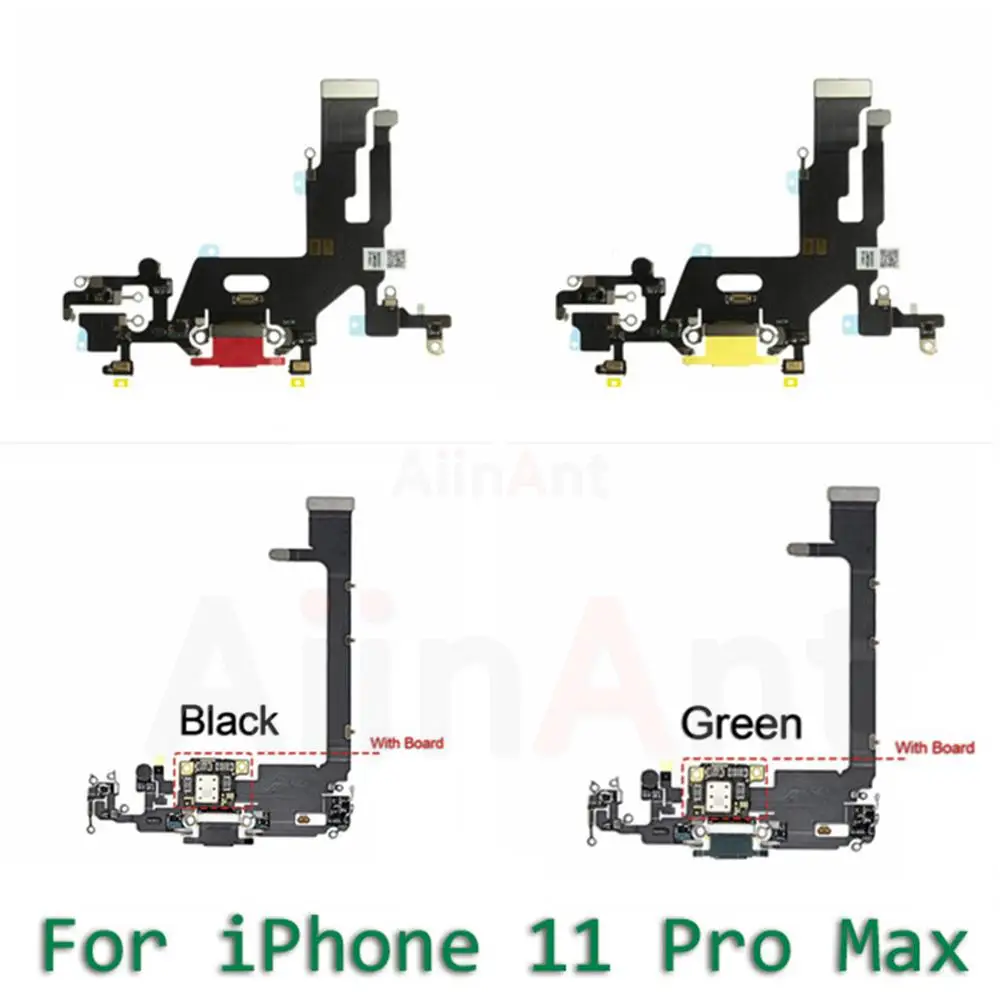 

Aiinant Bottom USB Port Charger Board Dock Connector Charging Flex Cable For iPhone 11 Pro 11Pro Max Phone Parts
