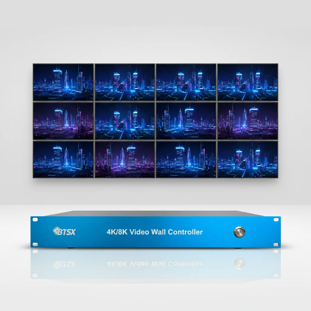 8K60 Video Wall Controller 15 Channel HDMI Output 2x2 3x3 4x3 Splicing 1080P RS232 WEB Control for LCD LED Screen
8K60 Video Wall Controller 15 Channel HDMI Output 2x2 3x3 4x3 Splicing 1080P RS232 WEB Control for LCD LED Screen