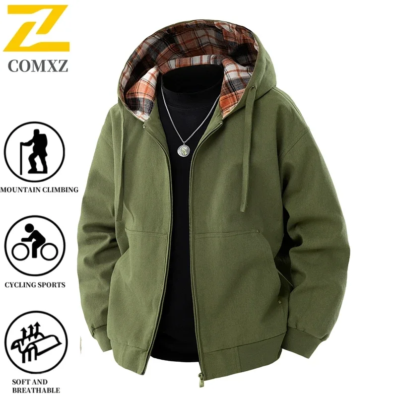 2025 New Brand Jacket Men's Autumn American Style Retro Loose Hooded Coat Street Clothing Male Casual Solid Color Windproof Coat
2025 New Brand Jacket Men's Autumn American Style Retro Loose Hooded Coat Street Clothing Male Casual Solid Color Windproof Coat