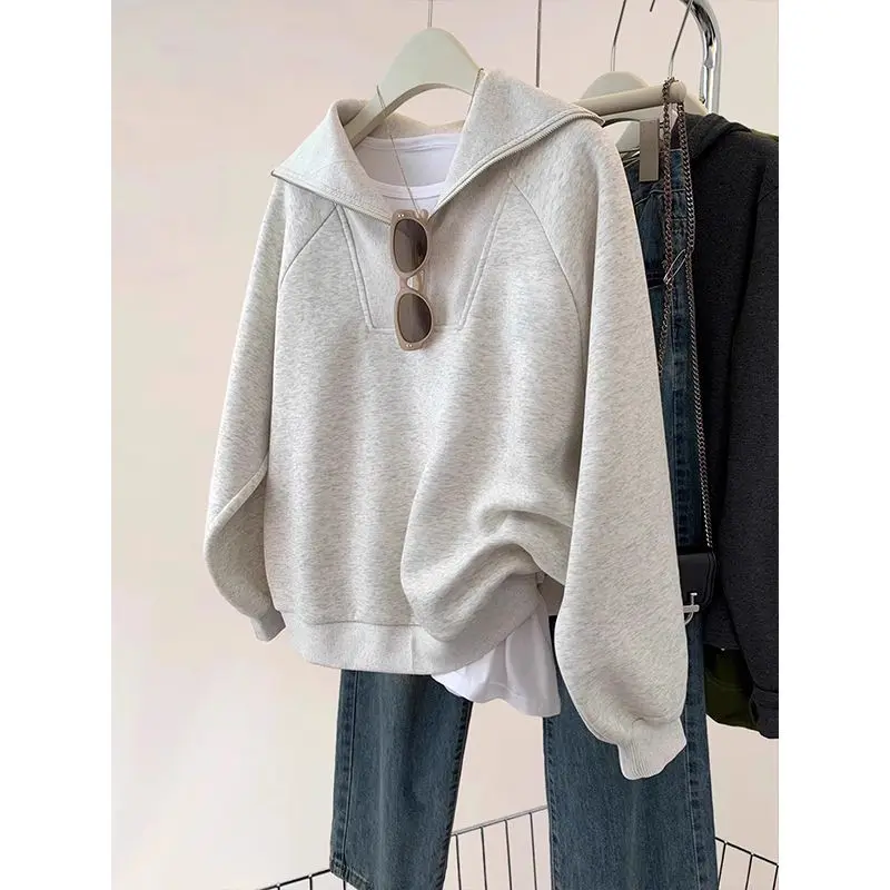 Large Size Age-reducing Cartoon Half-zipper Plus Velvet Sweatshirt Coat Women Loose Slim Jacket
Large Size Age-reducing Cartoon Half-zipper Plus Velvet Sweatshirt Coat Women Loose Slim Jacket