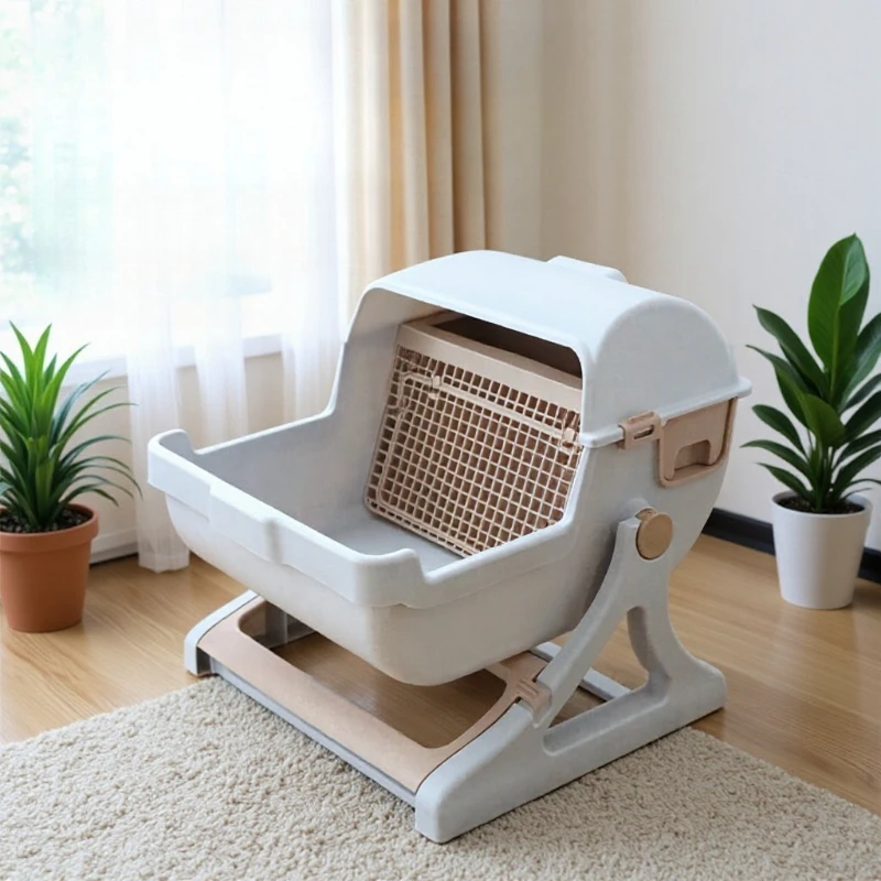 PP Semi-Automatic Self-Cleaning Cat Litter Box Large Semi-Enclosed Pet Cat Toilet All Seasons Universal for Cats
PP Semi-Automatic Self-Cleaning Cat Litter Box Large Semi-Enclosed Pet Cat Toilet All Seasons Universal for Cats