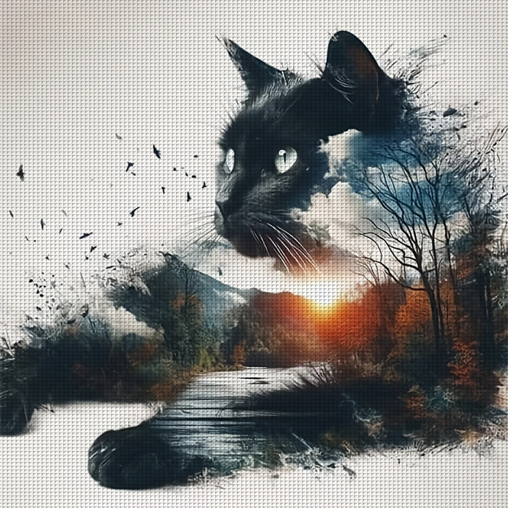 Full Embroidery Eco-cotton Thread 11CT Printed Cat Cross Stitch Kit Art 40x40cm
Full Embroidery Eco-cotton Thread 11CT Printed Cat Cross Stitch Kit Art 40x40cm