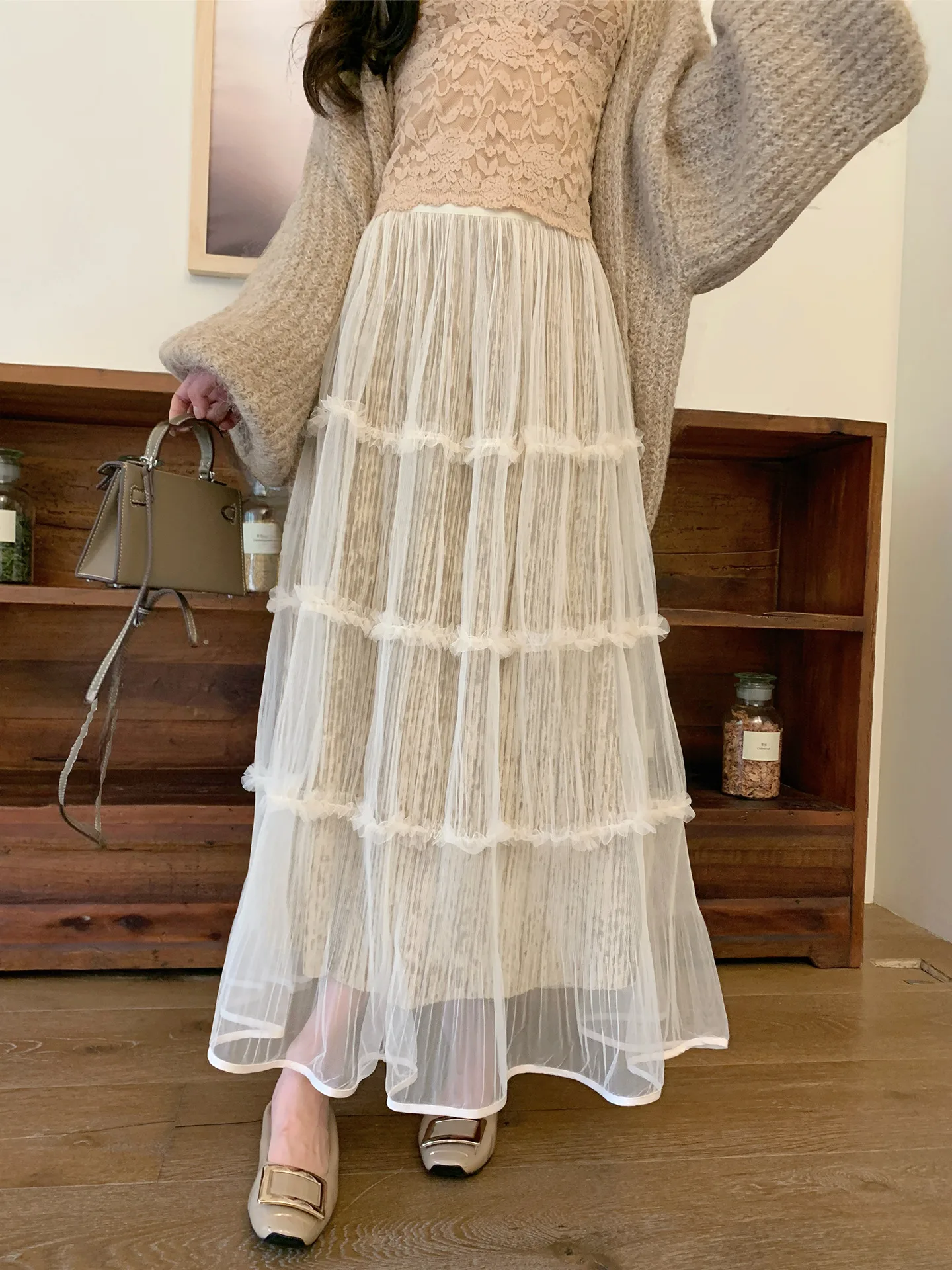 Romantic Lace f Skirt with Heavy Embroidery Pleated Splicing Casual Sle Cake Skirt mid Waist for Ladies And Girls
Romantic Lace f Skirt with Heavy Embroidery Pleated Splicing Casual Sle Cake Skirt mid Waist for Ladies And Girls