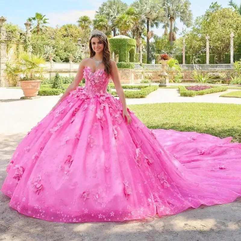 Luxury Pink Shiny Ball Gown Quinceanera Dresses Off Shoulder Appliques Handmade Flowers Beads Tull Corset Vestido De 15 Anos
Luxury Pink Shiny Ball Gown Quinceanera Dresses Off Shoulder Appliques Handmade Flowers Beads Tull Corset Vestido De 15 Anos