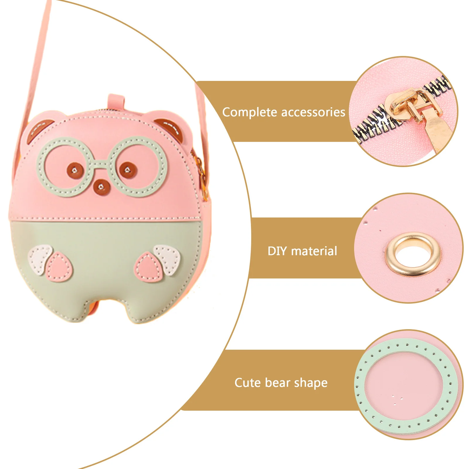 1 set 1 Set Diy Bear-Shaped Handmade Bag Material Kit For Craft Activity Pu Bag Making Supplies Hats Accessories
1 set 1 Set Diy Bear-Shaped Handmade Bag Material Kit For Craft Activity Pu Bag Making Supplies Hats Accessories