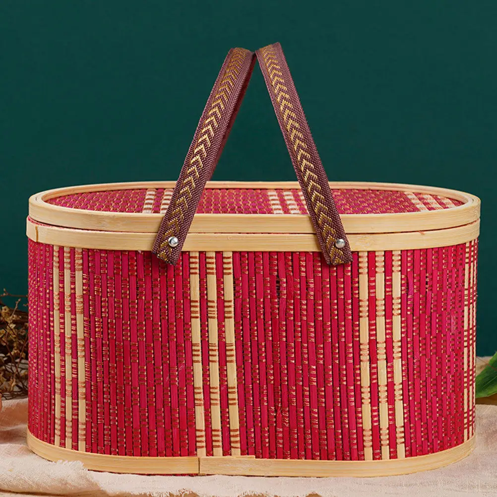 Oval Bamboo Storage Basket Box Swing Handle Portable Organizer for Clothes Miscellaneous Items Decorative Woven Basket
Oval Bamboo Storage Basket Box Swing Handle Portable Organizer for Clothes Miscellaneous Items Decorative Woven Basket