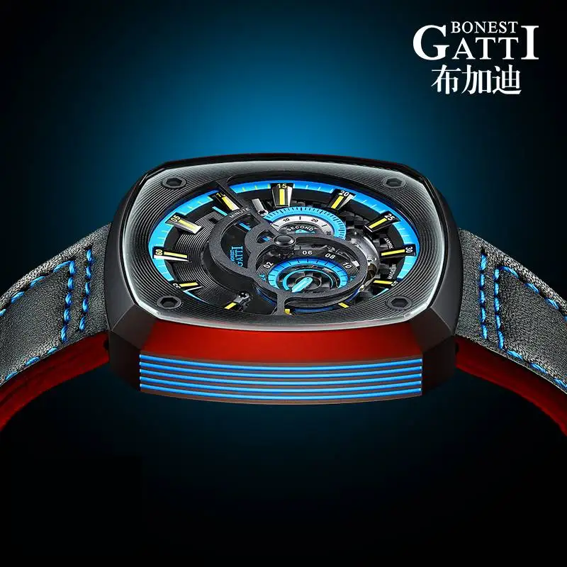 BONEST GATTI German Luxury Automatic Watch Men Skeleton Square Dial Waterproof Sport Wristwatch Fashion Male Mechanical Watches
BONEST GATTI German Luxury Automatic Watch Men Skeleton Square Dial Waterproof Sport Wristwatch Fashion Male Mechanical Watches
