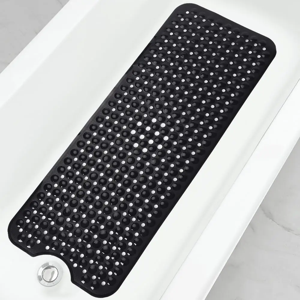 Extra Large Bathtub Mat 40x16 Inch Non Slip Shower Mat with Suction Cups and Drain Holes, Machine Washable, Black
Extra Large Bathtub Mat 40x16 Inch Non Slip Shower Mat with Suction Cups and Drain Holes, Machine Washable, Black