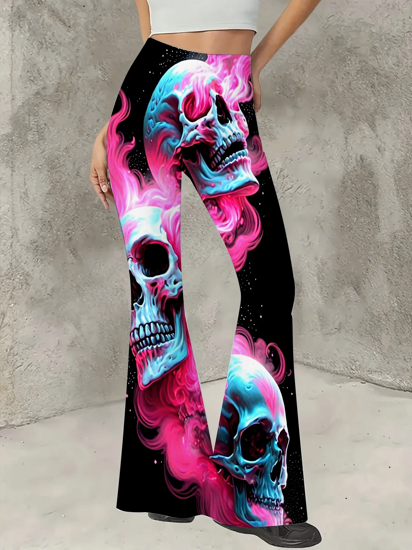 Women's Striped Print Flare Pants Loose Fit Knit Wide Leg Bell Bottom Trousers
Women's Striped Print Flare Pants Loose Fit Knit Wide Leg Bell Bottom Trousers