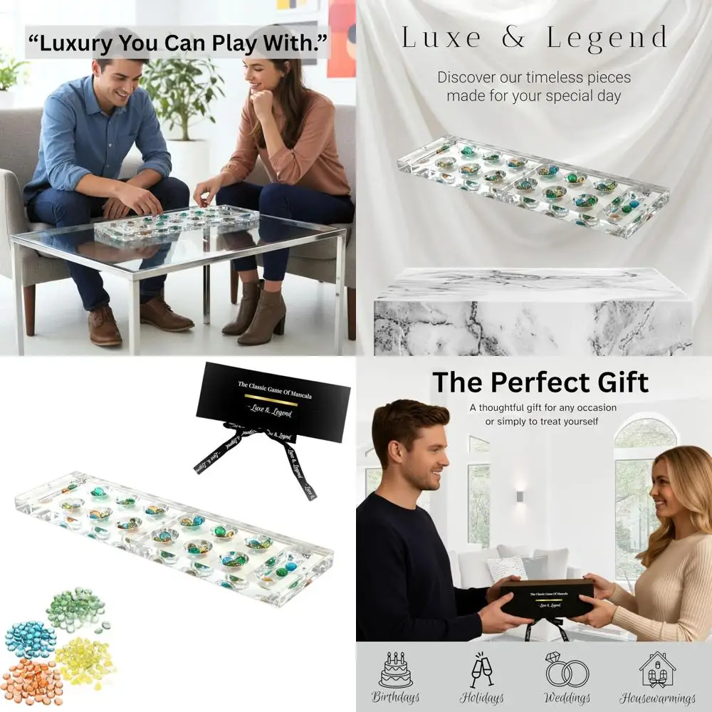 Элегантный акриловый игровой набор Mancala — прозрачная роскошная складная доска с магнитными камнями, стильное семейное развлечение и подарочная коробка
Элегантный акриловый игровой набор Mancala — прозрачная роскошная складная доска с магнитными камнями, стильное семейное развлечение и подарочная коробка