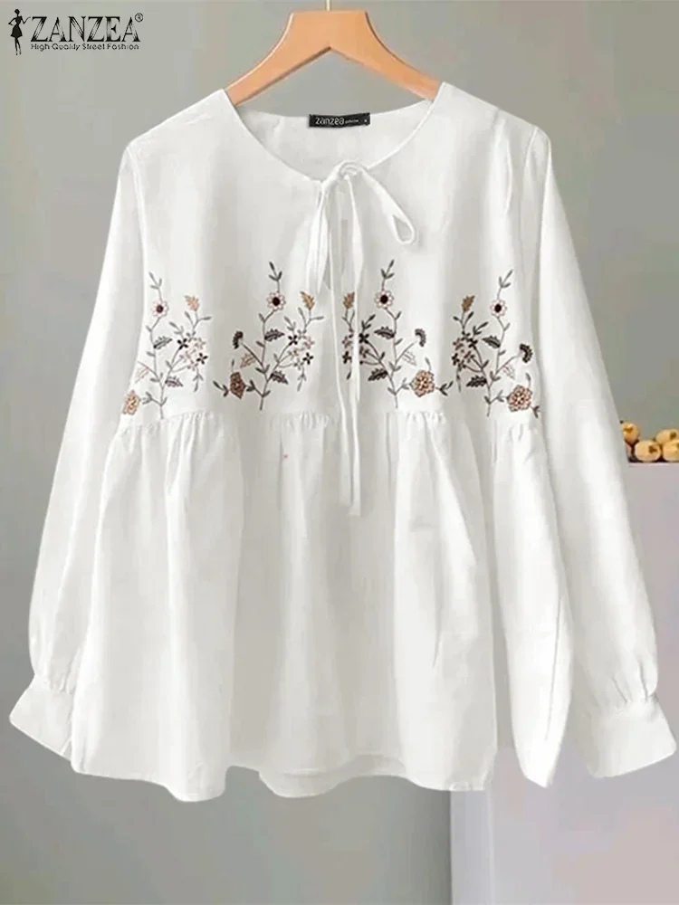ZANZEA Women Blouse Casual Floral Printed Lace up O-Neck Fashion Shirts 2025 Long Puff Sleeve Tops Loose Pleats Stitching Blusas
ZANZEA Women Blouse Casual Floral Printed Lace up O-Neck Fashion Shirts 2025 Long Puff Sleeve Tops Loose Pleats Stitching Blusas