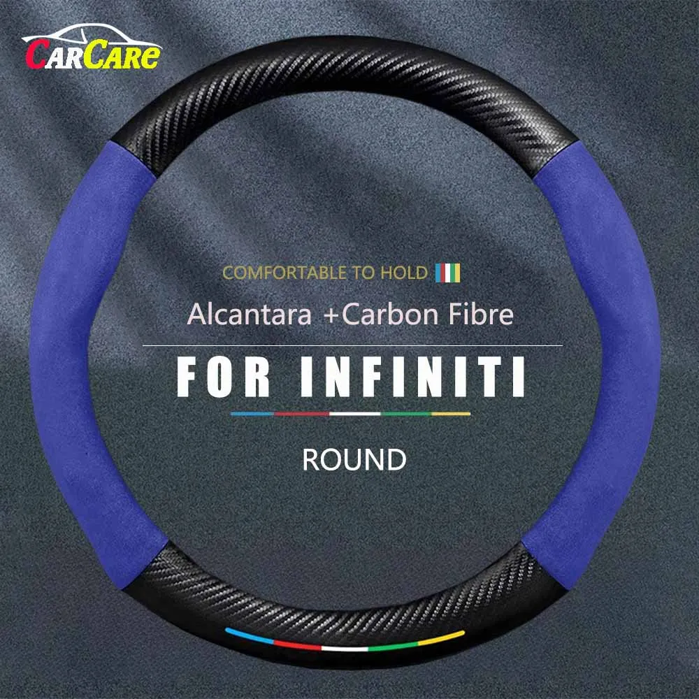 Car Steering Wheel Cover 38cm Suede Carbon Fiber Steering Wheel Cover For Infiniti G25 G35 G37 Q40 Q50 Q60 Q70 Q80 QX50 QX56
Car Steering Wheel Cover 38cm Suede Carbon Fiber Steering Wheel Cover For Infiniti G25 G35 G37 Q40 Q50 Q60 Q70 Q80 QX50 QX56