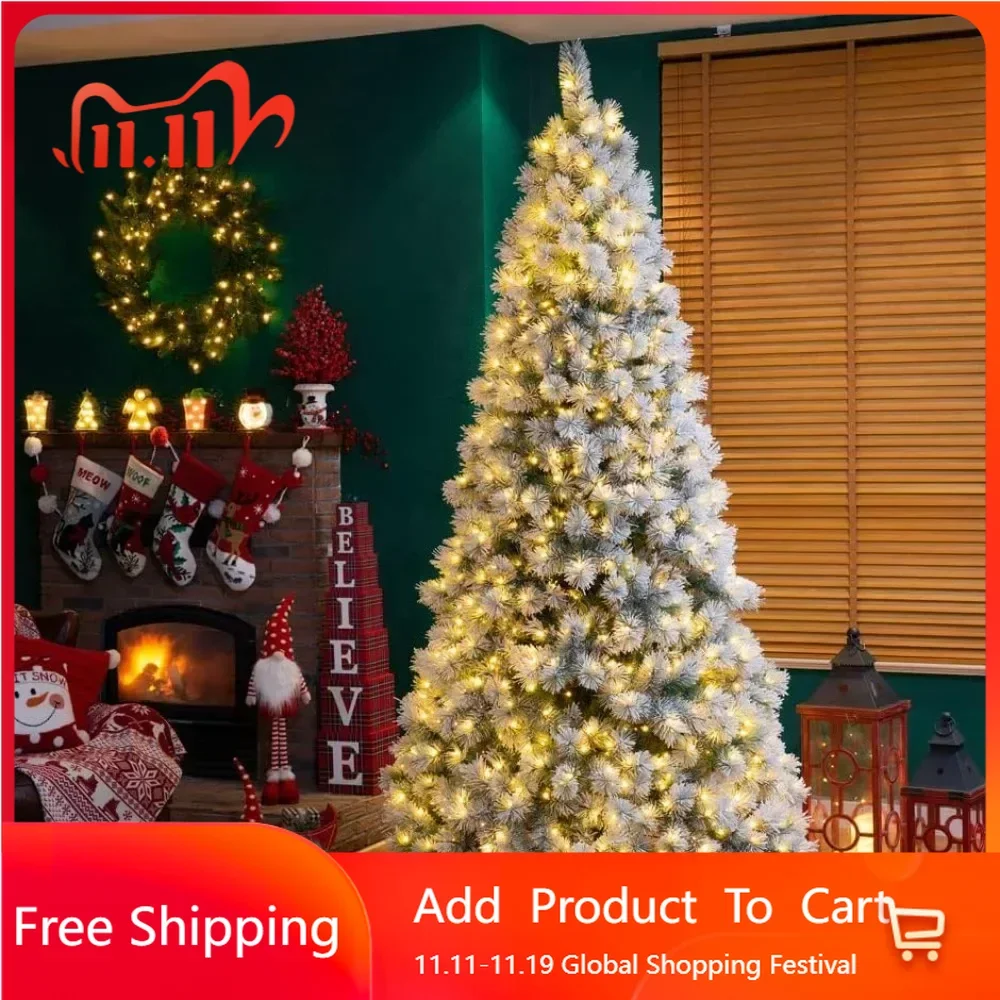 9ftChristmas Tree,Pre-Lit Snow Flocked Artificial Pinewith 900 Warm White Lights,for Holiday New Year Home Decor,Large Xmas Tree
9ftChristmas Tree,Pre-Lit Snow Flocked Artificial Pinewith 900 Warm White Lights,for Holiday New Year Home Decor,Large Xmas Tree