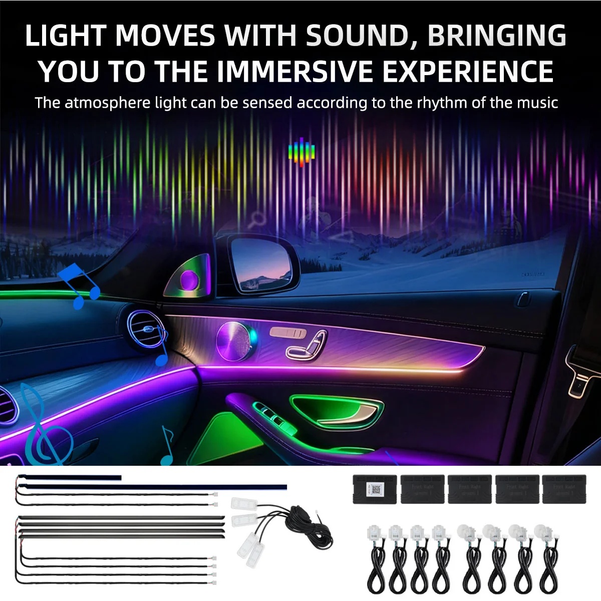 6/10/14/18in1 Car Interior Waterfall Landscape Lights Rainbow Color Ambient Lighting Sympnony App Remote Control Decorative Lamp
6/10/14/18in1 Car Interior Waterfall Landscape Lights Rainbow Color Ambient Lighting Sympnony App Remote Control Decorative Lamp