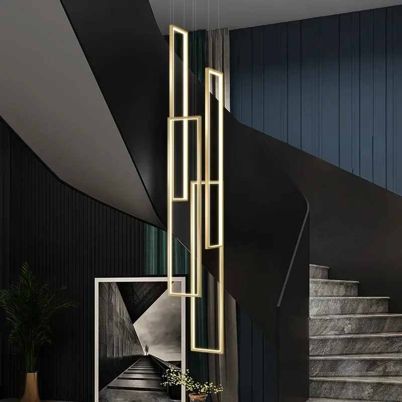 Nordic modern luxury LED chandelier geometric chandelier staircase villa duplex creative living room lighting decoration lights
Nordic modern luxury LED chandelier geometric chandelier staircase villa duplex creative living room lighting decoration lights