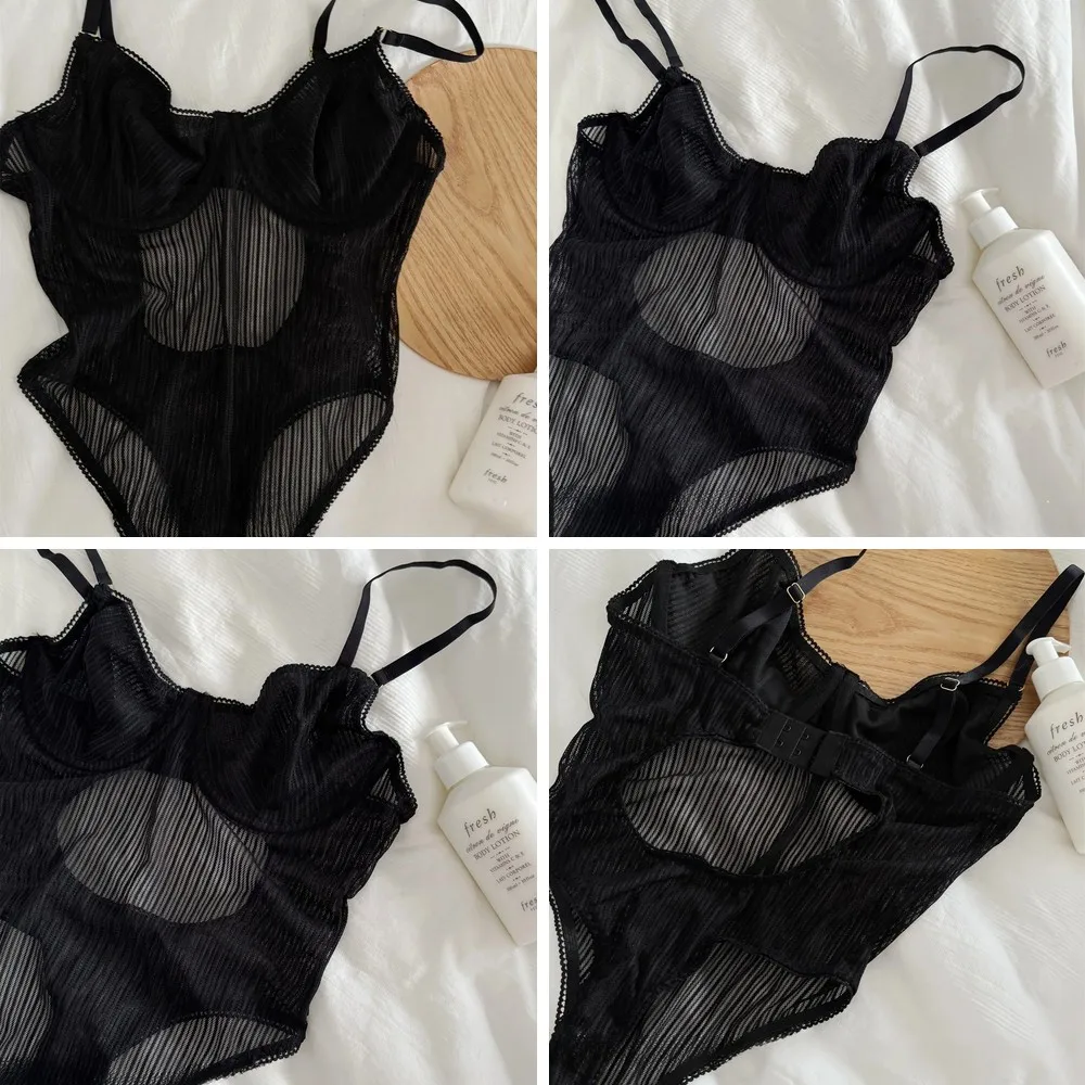 Mesh Halter Neck Bodysuit for Women, Sexy Black Lace Lingerie Set, Breathable Underwear Bra
Mesh Halter Neck Bodysuit for Women, Sexy Black Lace Lingerie Set, Breathable Underwear Bra