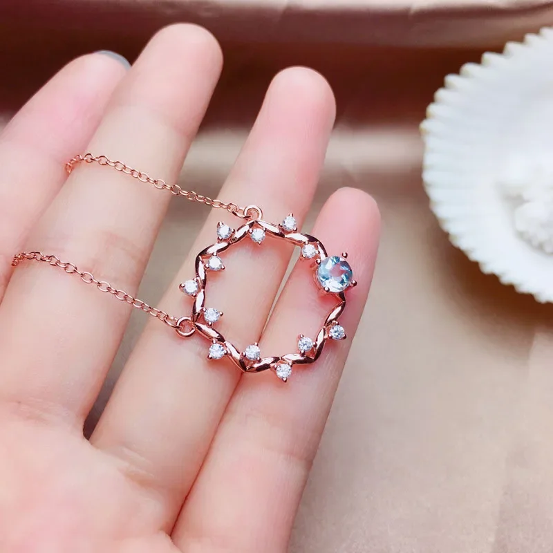 Fashion Silver Wreath Pendant for Party 5mm Natural Topaz Necklace Pendant 925 Sterling Silver Topaz Jewelry
Fashion Silver Wreath Pendant for Party 5mm Natural Topaz Necklace Pendant 925 Sterling Silver Topaz Jewelry