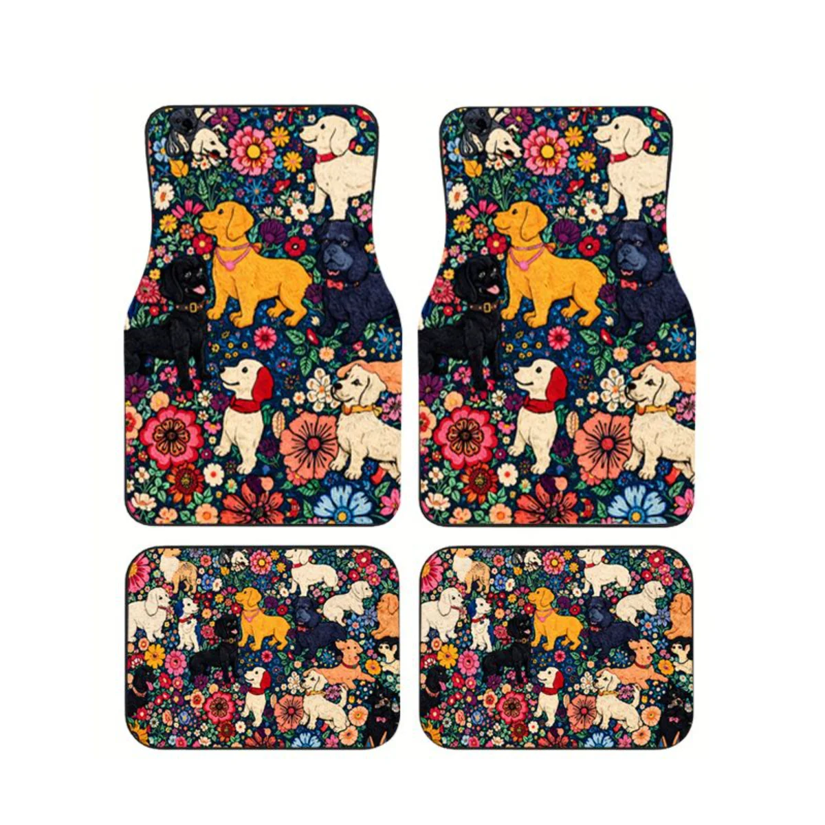 4Pcs Full Set Car Floor Mats Colorful Floral Multi Breed Dog Print Waterproof Anti-slip Auto Foot Pads Interior Accessories
4Pcs Full Set Car Floor Mats Colorful Floral Multi Breed Dog Print Waterproof Anti-slip Auto Foot Pads Interior Accessories