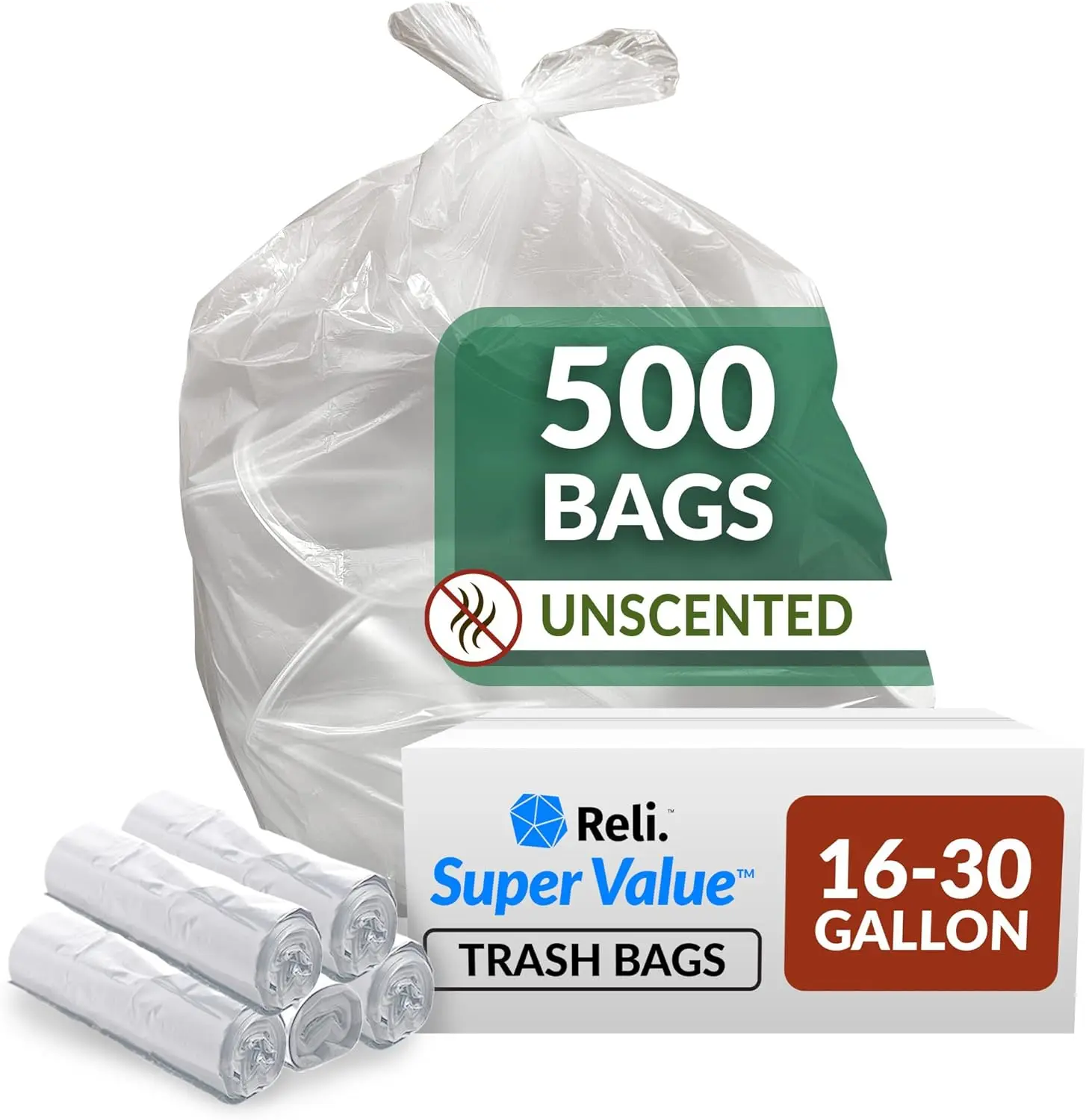 500 Clear 16-25 Gallon Trash Bags, Leak-Proof & Tear-Resistant for Home and Office
500 Clear 16-25 Gallon Trash Bags, Leak-Proof & Tear-Resistant for Home and Office
