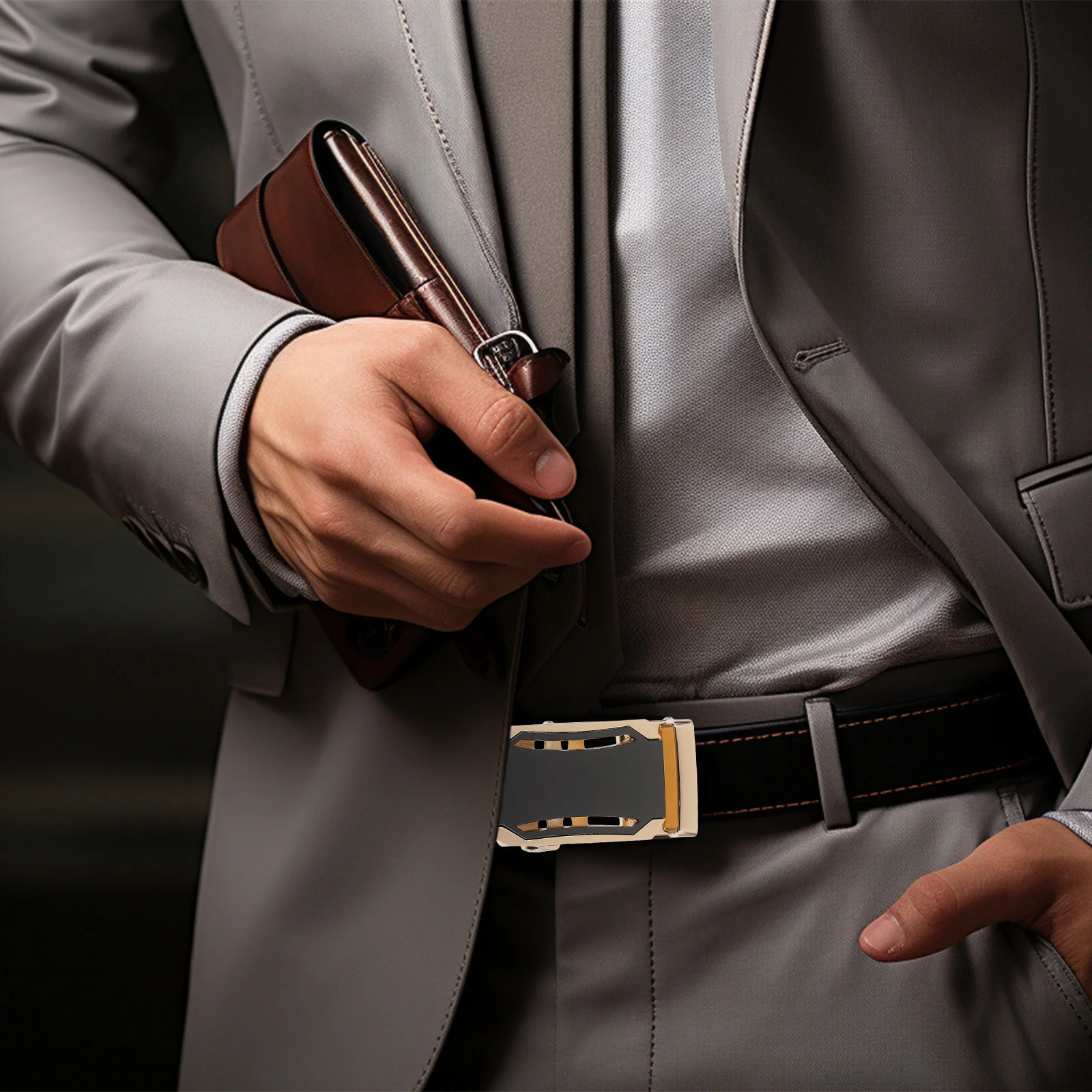 35Mm Men's Alloy Ratchet Belt Buckle Automatic Accessory for Businessman Formal Occasion Easy Interchange Style 609
35Mm Men's Alloy Ratchet Belt Buckle Automatic Accessory for Businessman Formal Occasion Easy Interchange Style 609