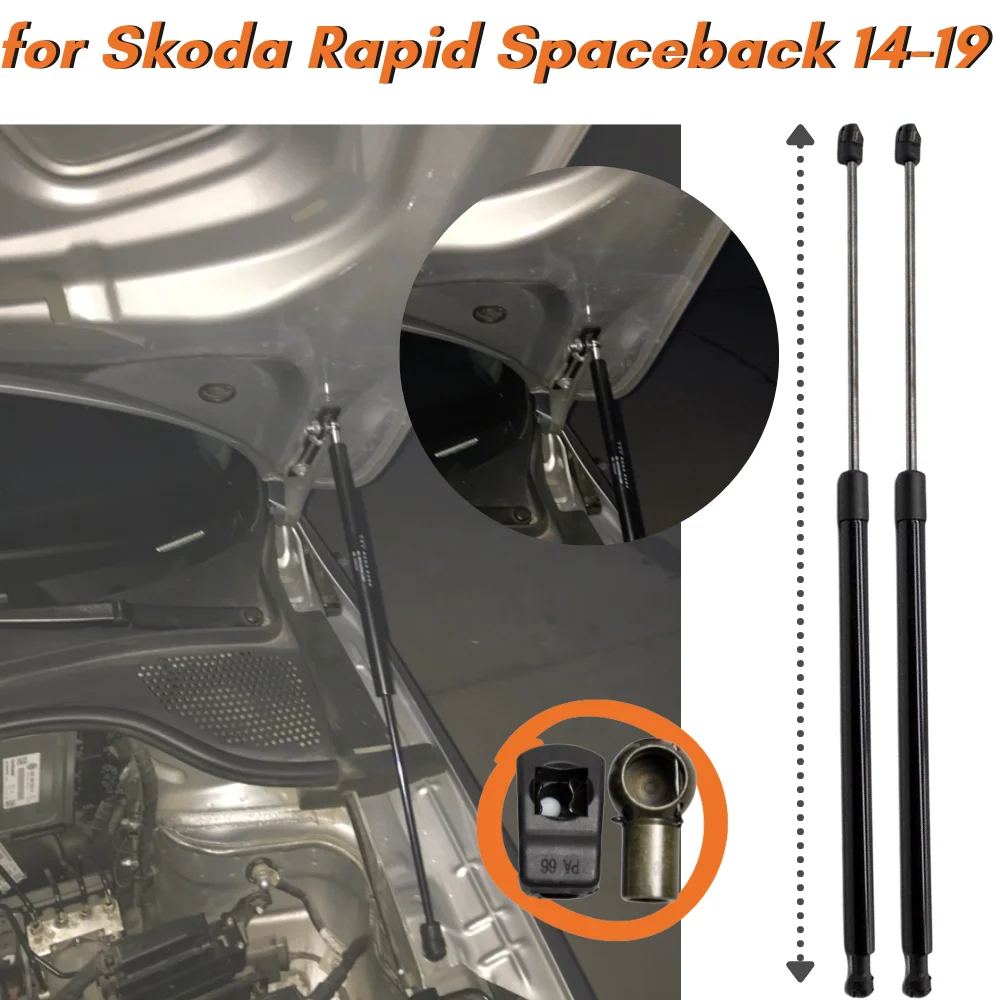 Qty(2) Hood Struts for Skoda Rapid Spaceback 2014-2019 Front Bonnet Hood Gas Struts Springs Dampers Shock Bar
Qty(2) Hood Struts for Skoda Rapid Spaceback 2014-2019 Front Bonnet Hood Gas Struts Springs Dampers Shock Bar