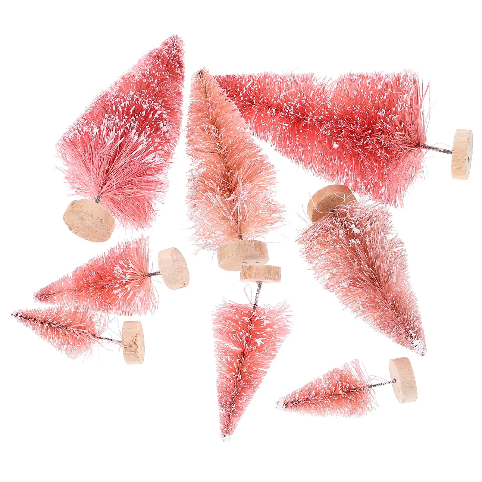 8Pcs Mini Christmas Tree Decorations Wooden Base Desktop Xmas Decor Prop Tabletop Artificial Christmas Scene Supplies
8Pcs Mini Christmas Tree Decorations Wooden Base Desktop Xmas Decor Prop Tabletop Artificial Christmas Scene Supplies
