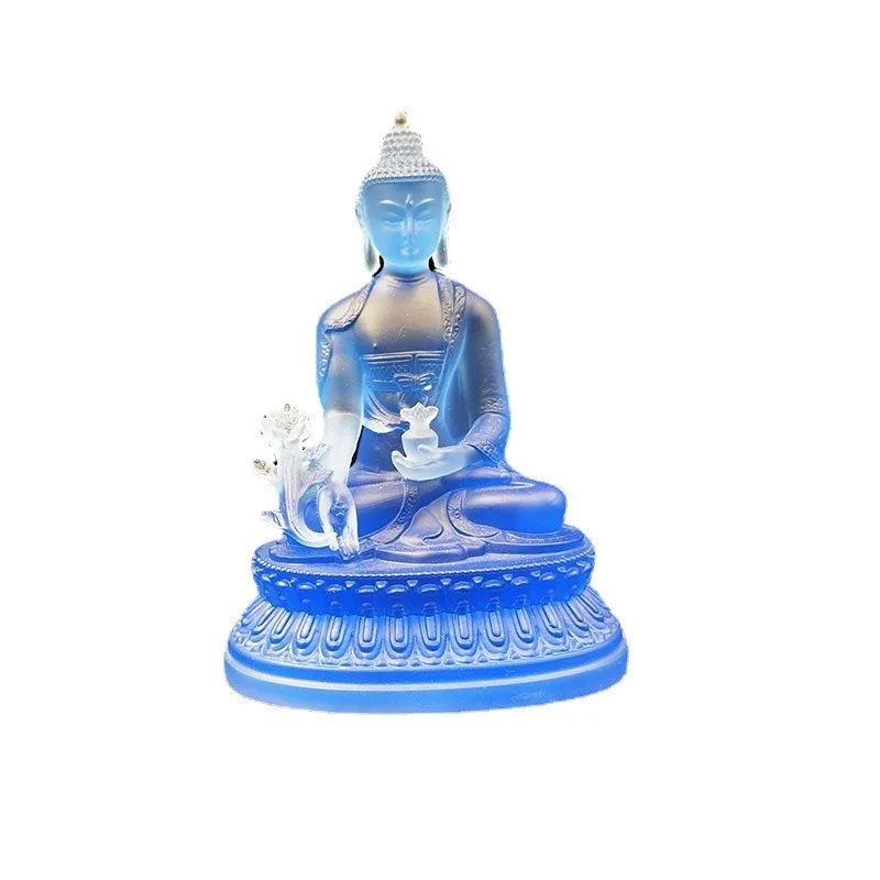 Blue Buddha statue home monastery offering water glazed Guanyin Buddha statue resin crafts ornaments
Blue Buddha statue home monastery offering water glazed Guanyin Buddha statue resin crafts ornaments