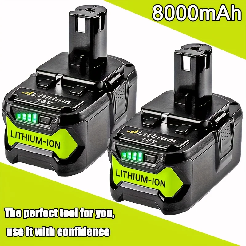 4pcs 18V 8.0Ah Ryobi P108 Battery Replacement P108 P102 P103 P104 P105 P107 P109 P122 Cordless Tool Battery, Rapid Rechargeable
4pcs 18V 8.0Ah Ryobi P108 Battery Replacement P108 P102 P103 P104 P105 P107 P109 P122 Cordless Tool Battery, Rapid Rechargeable