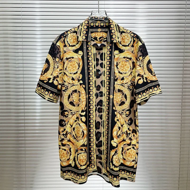 Luxury Royal Shirts Men Summer Clothes Casual Short Sleeve Social Paisley Floral Digital Printing Shirt Chemise Homme De Luxe
Luxury Royal Shirts Men Summer Clothes Casual Short Sleeve Social Paisley Floral Digital Printing Shirt Chemise Homme De Luxe