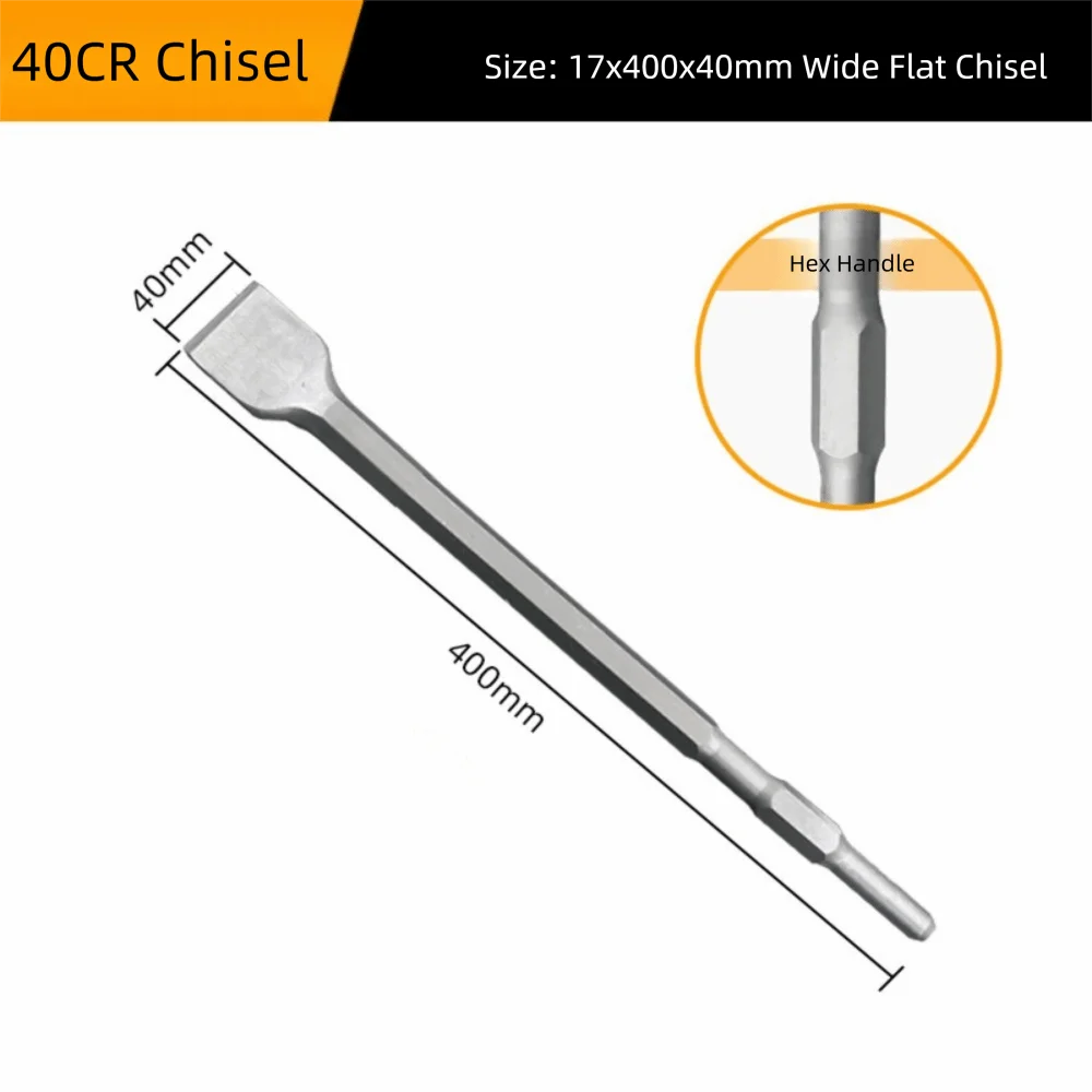 Durable Hexagonal Shank Slotting Flat Chisel Steel Flat Head Impact Bit Wear-resistant High Hardness Impact Drill Bit Brick
Durable Hexagonal Shank Slotting Flat Chisel Steel Flat Head Impact Bit Wear-resistant High Hardness Impact Drill Bit Brick