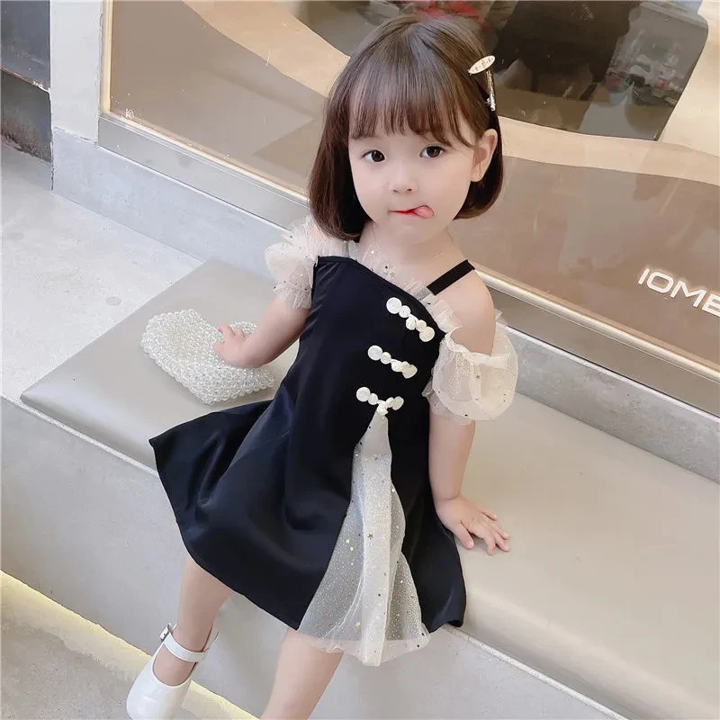 Children Girls Summer Dresses Fashion Chiffon Puff Sleeve Sling Dress for Princess Girls Lace Party Dress Kids Girls Clothes New
Children Girls Summer Dresses Fashion Chiffon Puff Sleeve Sling Dress for Princess Girls Lace Party Dress Kids Girls Clothes New