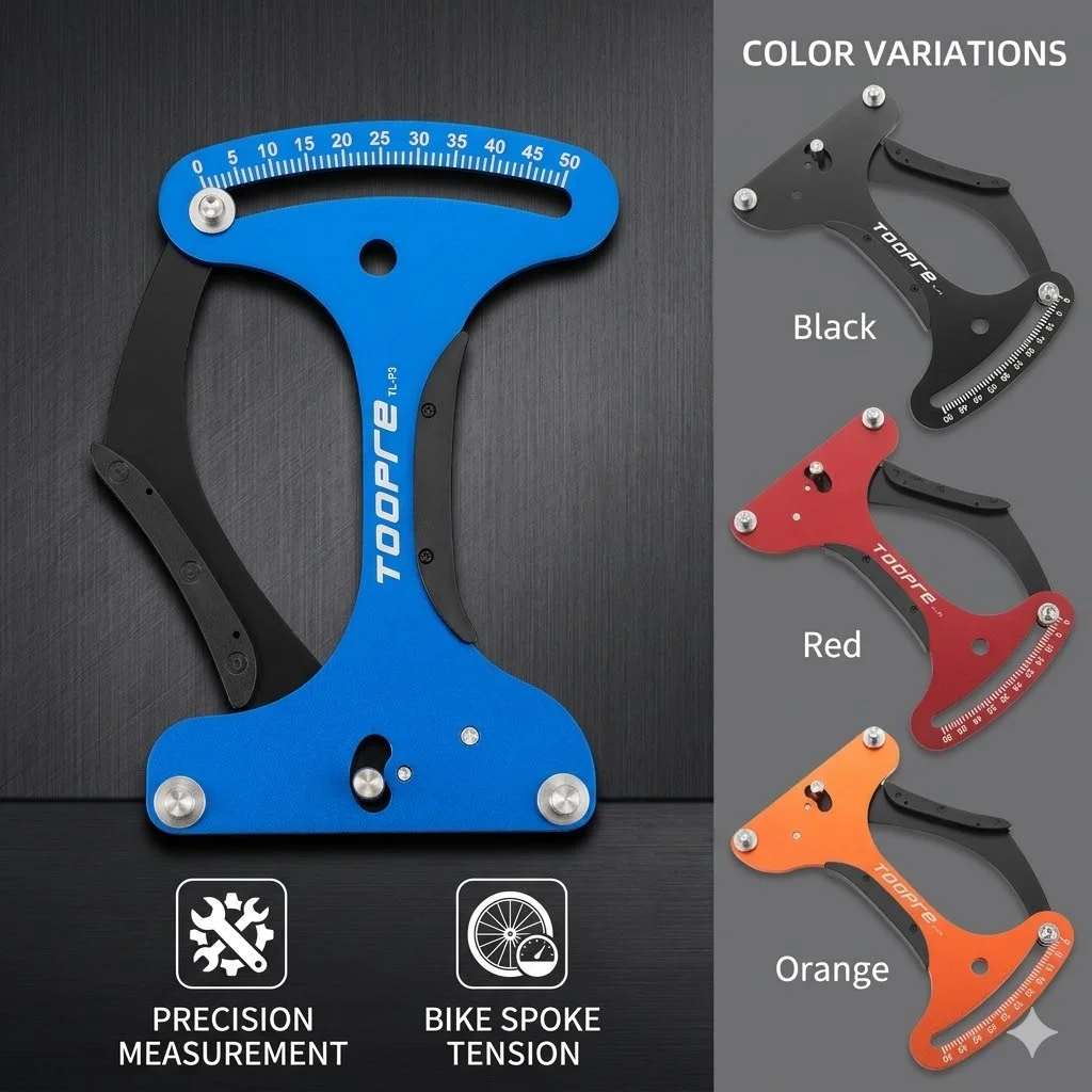 TOOPRE CNC Aluminum Alloy Bicycle Spoke Tension Meter Indicator Wheelset Builder Tool For MTB Road Bike Wheel Repair Measurement
TOOPRE CNC Aluminum Alloy Bicycle Spoke Tension Meter Indicator Wheelset Builder Tool For MTB Road Bike Wheel Repair Measurement