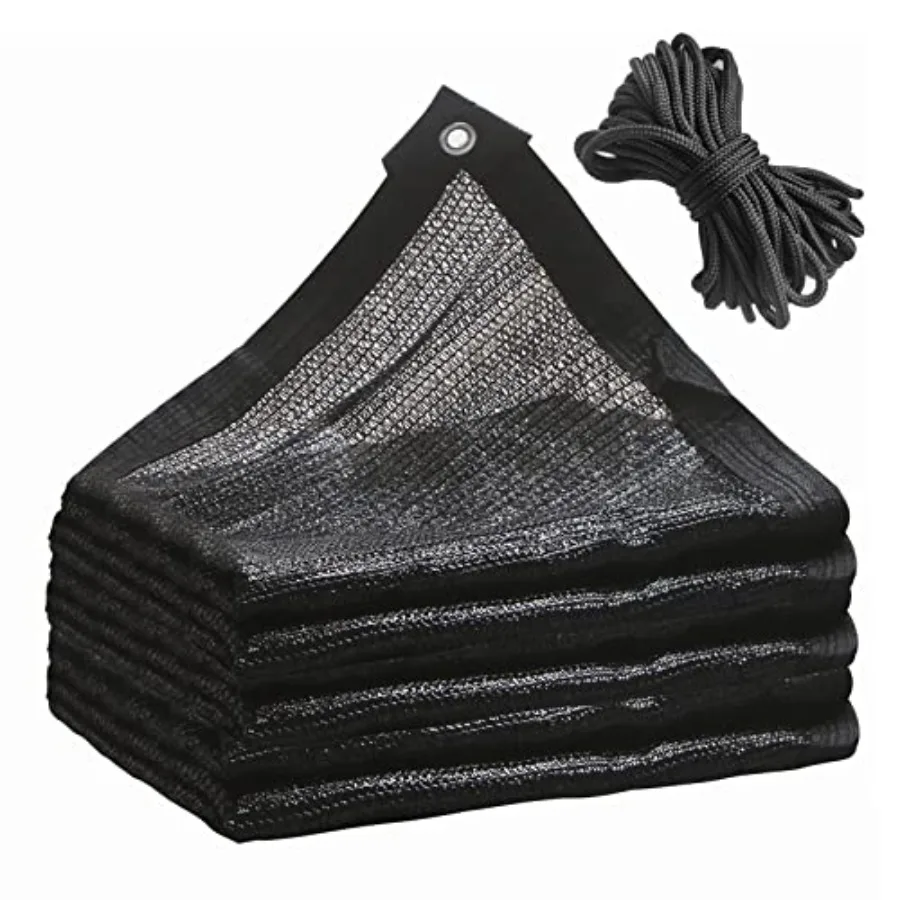 70 Greenhouse Shade Cloth for Plants with Taped Edge and Grommets 6.5'X6.5' Black Net Shading Sunblock for Heat Protection in G
70 Greenhouse Shade Cloth for Plants with Taped Edge and Grommets 6.5'X6.5' Black Net Shading Sunblock for Heat Protection in G