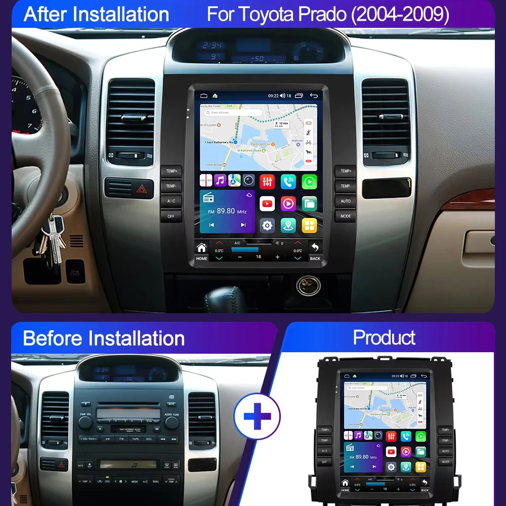 9.7“ Android 12 Car Radio For Toyota Land Cruiser Prado 120 GX470 2002-2009 Multimedia Auto Stereo Carplay GPS Player Screen
9.7“ Android 12 Car Radio For Toyota Land Cruiser Prado 120 GX470 2002-2009 Multimedia Auto Stereo Carplay GPS Player Screen