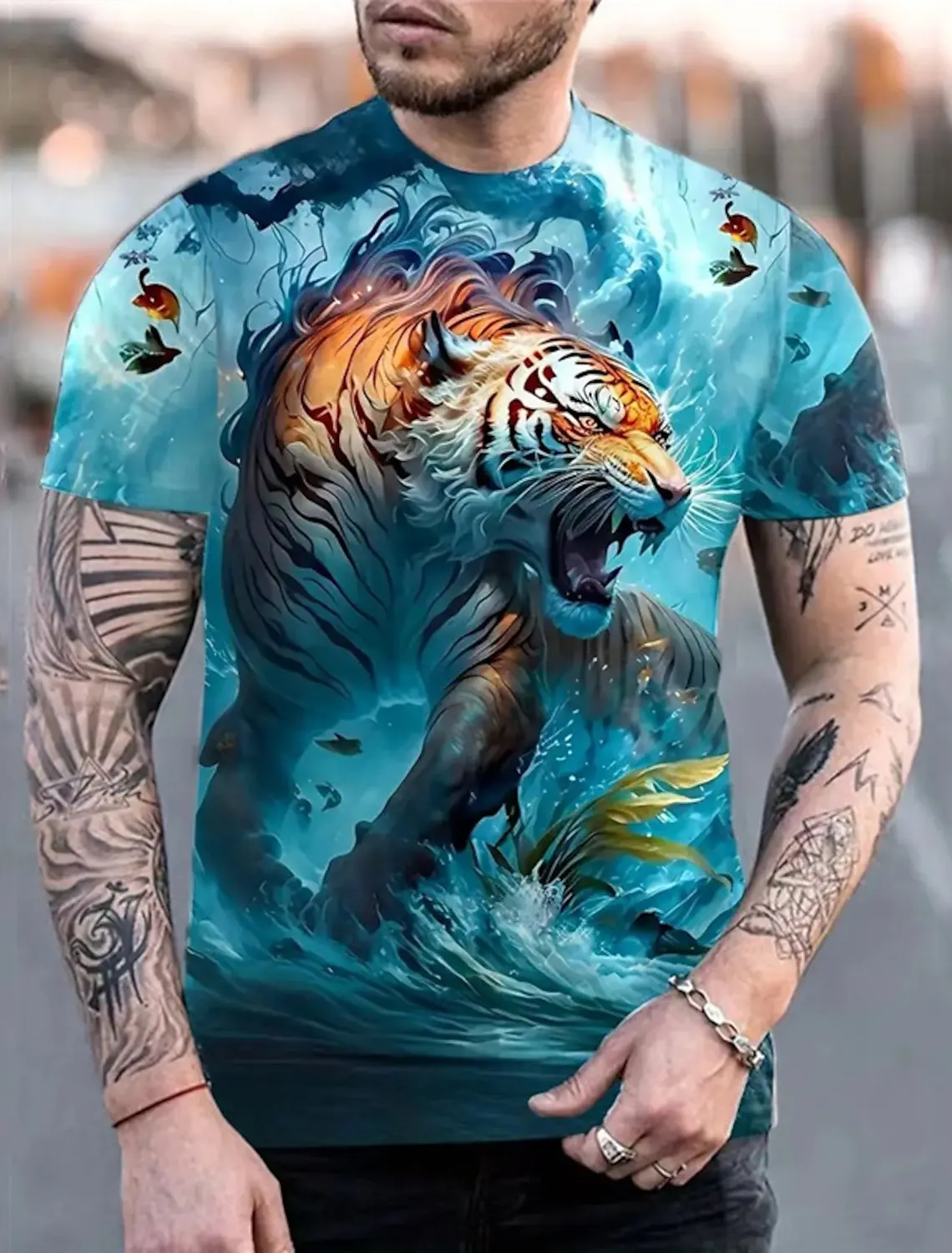 Vintage T shirt For Men Lion Graphics 3D Print Fashion Summer Short Sleeve Streetwear Men's Clothing Oversized T-shirt
Vintage T shirt For Men Lion Graphics 3D Print Fashion Summer Short Sleeve Streetwear Men's Clothing Oversized T-shirt