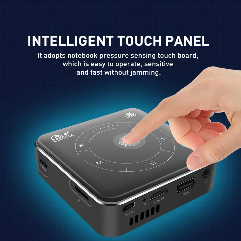 Mini 3D Projector Pocket Cinema P11 Android DLP Video Projector Android 9.0 OS 4K HD Decoding Screen Mirroring 4GB/32GB 2.4G/5G
Mini 3D Projector Pocket Cinema P11 Android DLP Video Projector Android 9.0 OS 4K HD Decoding Screen Mirroring 4GB/32GB 2.4G/5G