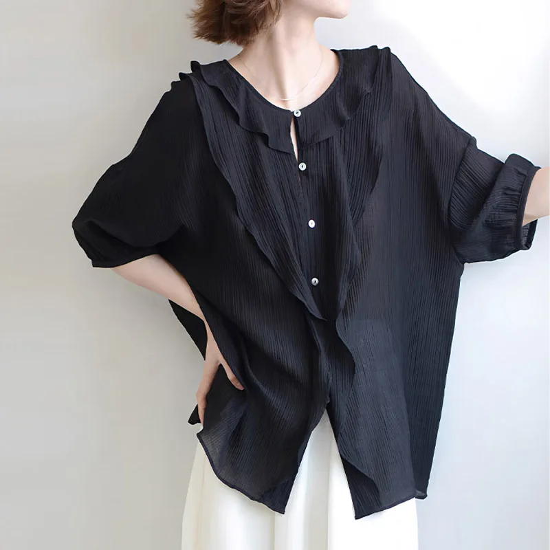 Short Sleeve Shirt Women, Summer New Style, Trendy and Youthful Design, Sun Protection Top for Plus Size
Short Sleeve Shirt Women, Summer New Style, Trendy and Youthful Design, Sun Protection Top for Plus Size