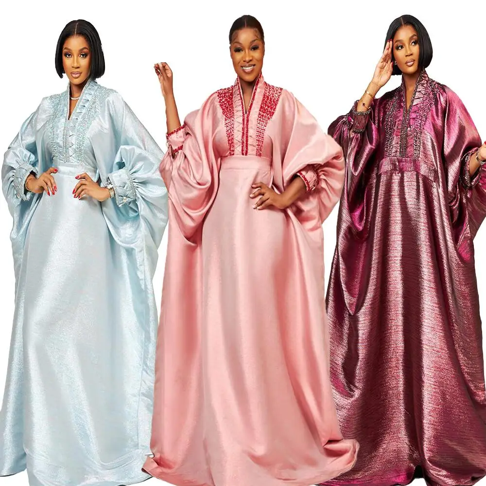 luxurious african dresses for woman Inner belt plus size luxury dresses V-neck rhinestones dress for church
luxurious african dresses for woman Inner belt plus size luxury dresses V-neck rhinestones dress for church
