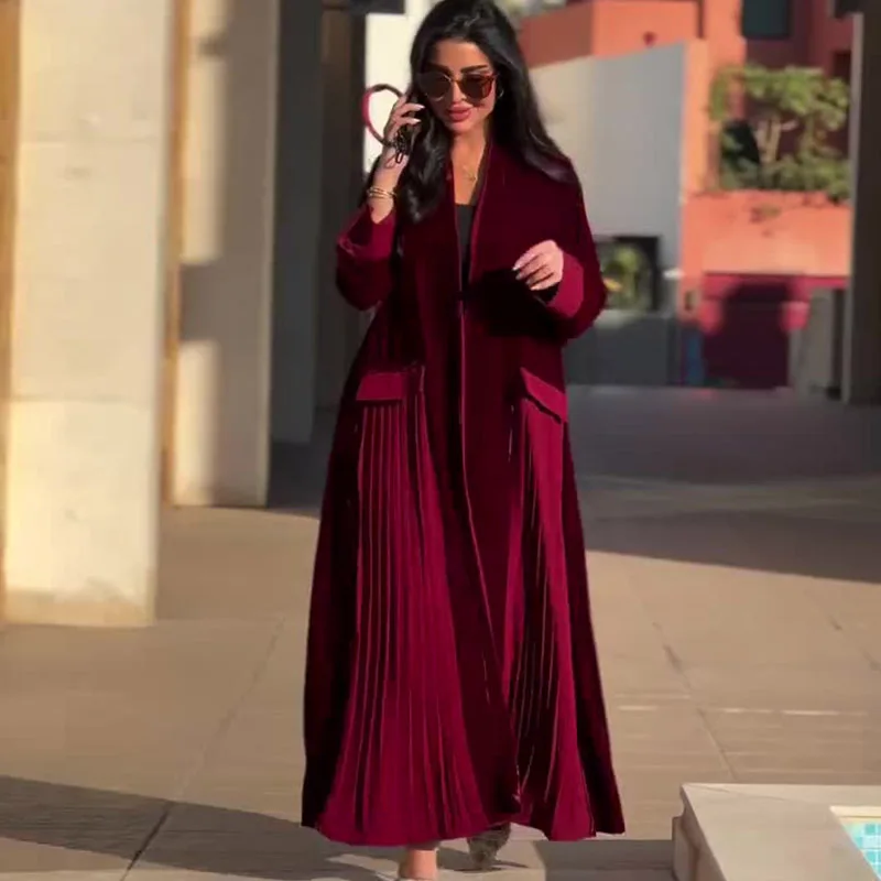 Ele Tassel Velvet Jaet 2024 Autumn New Sle Thin Polyester Fabric Ladies Faion Windbreaker with Pleated Splicing
Ele Tassel Velvet Jaet 2024 Autumn New Sle Thin Polyester Fabric Ladies Faion Windbreaker with Pleated Splicing