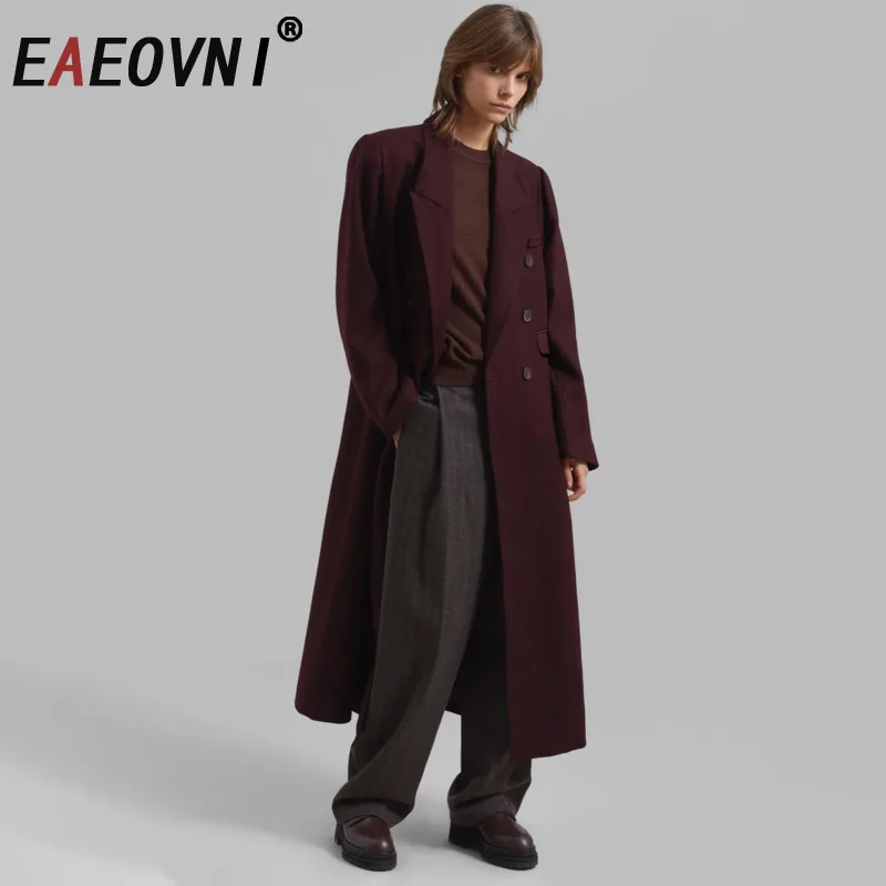 EAEOVNI офисный женский однотонный длинный костюм, пальто для женщин, двубортный пиджак с зубчатым воротником, мода 2025 года, новая одежда 1A463
EAEOVNI офисный женский однотонный длинный костюм, пальто для женщин, двубортный пиджак с зубчатым воротником, мода 2025 года, новая одежда 1A463
