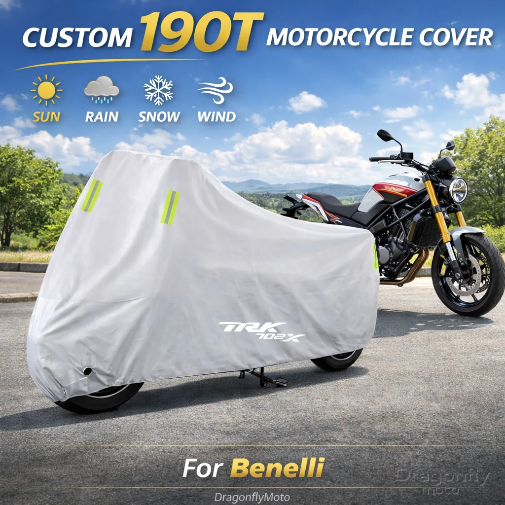 For Benelli TRK702X TRK 702 X Trk 702x Motorcycle Cover Silver Waterproof UV Rain Dust Sun Outdoor Indoor Protector
For Benelli TRK702X TRK 702 X Trk 702x Motorcycle Cover Silver Waterproof UV Rain Dust Sun Outdoor Indoor Protector