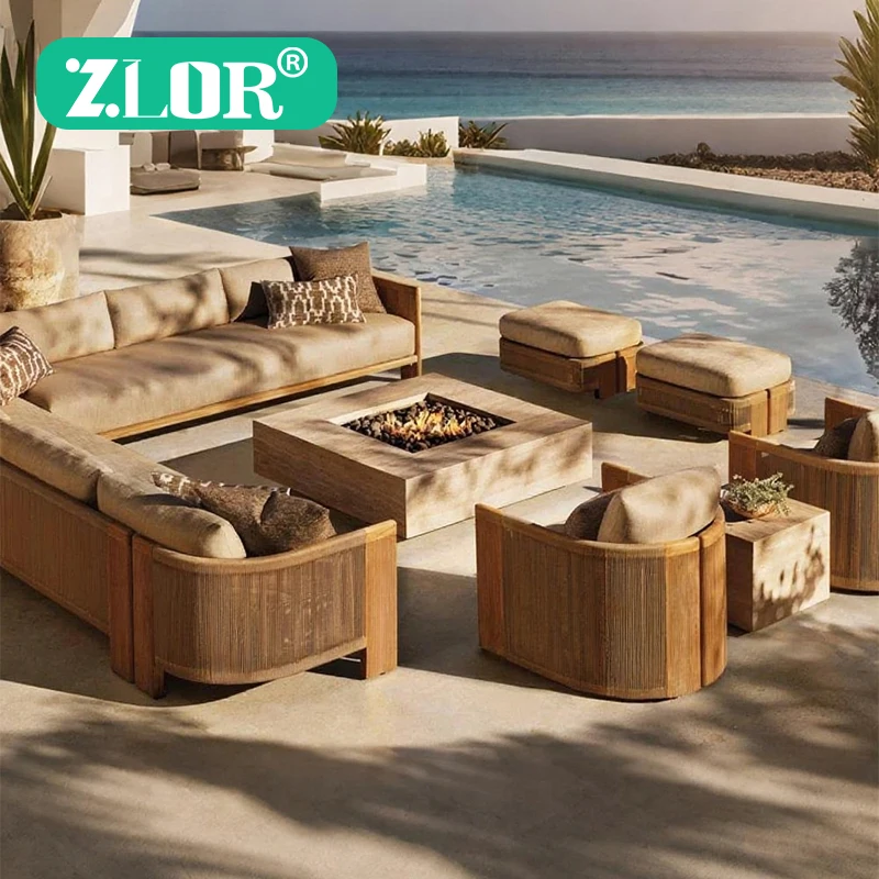 Luxury Modern Teak Outdoor Sofa Set-Waterproof & Weather Resistant for Villa Garden Living Room & Park
Luxury Modern Teak Outdoor Sofa Set-Waterproof & Weather Resistant for Villa Garden Living Room & Park