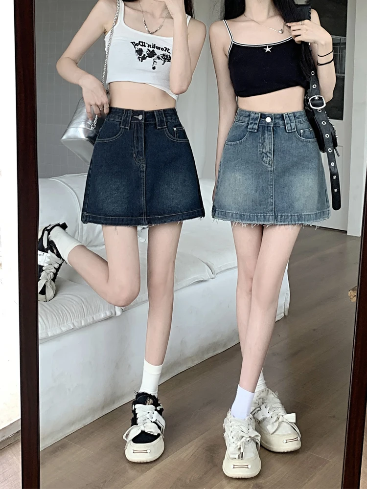plus Size Denim Skirt Women's High Waist Slim A-Line Skirts ort Korean Sle Commute Pure Color Summer New Arrival
plus Size Denim Skirt Women's High Waist Slim A-Line Skirts ort Korean Sle Commute Pure Color Summer New Arrival