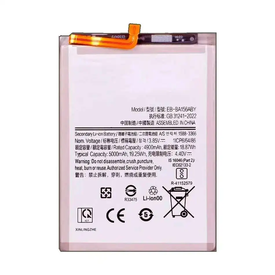 EB-BA156ABY Stable Mobile Phone Battery 5000Mah For Samsung Galaxy A15 4G A155F 5G A156B High Performance
EB-BA156ABY Stable Mobile Phone Battery 5000Mah For Samsung Galaxy A15 4G A155F 5G A156B High Performance